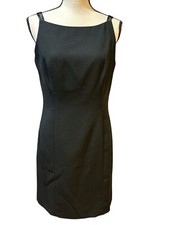 DAWN JOY Little Black Dress Sleeveless Sz 7/8 Lined Wedding Formal Sexy Party