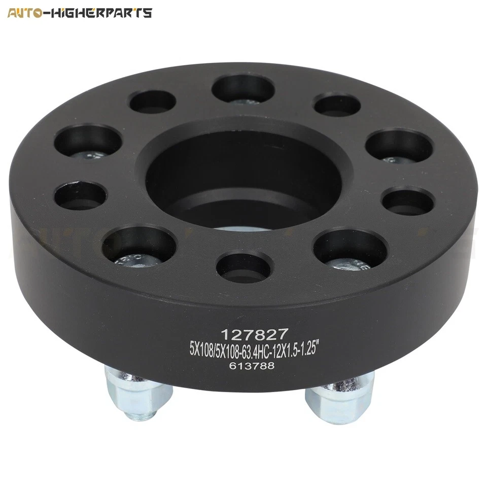 Espaciadores de rueda centrados en buje de 1,25" 5x108 para Ford Focus Fusion 2013-2018 4 piezas Foto 4 de 4