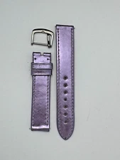 16mm Lilac Genuine Leather Watch Band - USA