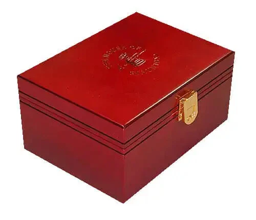 Small Red Burl Premium Chess Box - Image 2 of 3