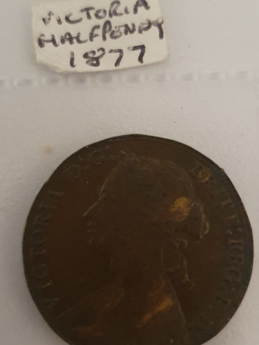 Queen Victoria. Smaller Half Penny, 1877. - Bild 1 von 2