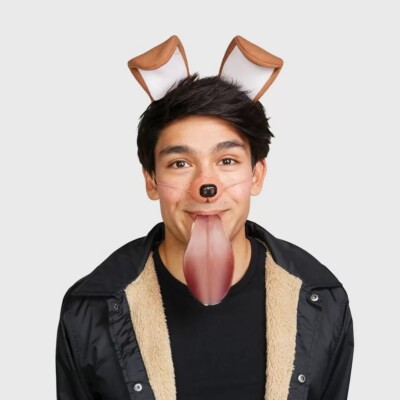 Snapchat Filter Inspired Halloween Puppy Costume & Makeup Kit #5700