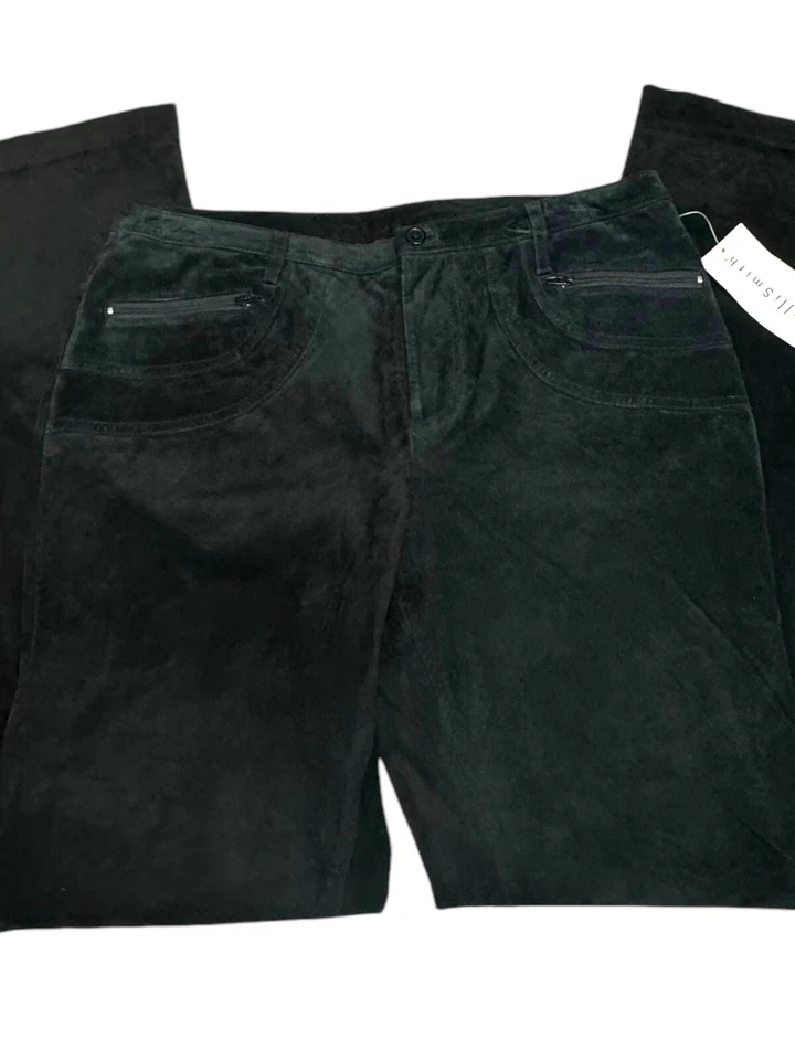 Pantalones Willi Smith de Colección para Mujer 8 Negros Gamuza Bootcut Forrados (31x32) Y2K Años 90 Western Foto 2 de 4