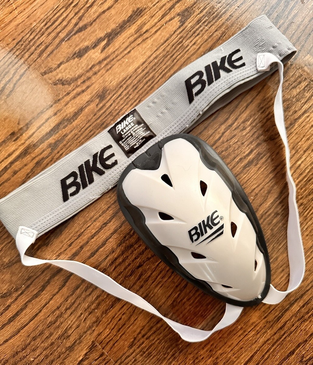 2 Pezzi Sospensori Atletici Bike Performance + Coppetta Dura - Taglie M L XL 2X - Bianco, Cotone Traspirante