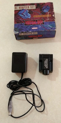 Official OEM Nintendo Virtual Boy AC Adapter Set in Original Box 1995