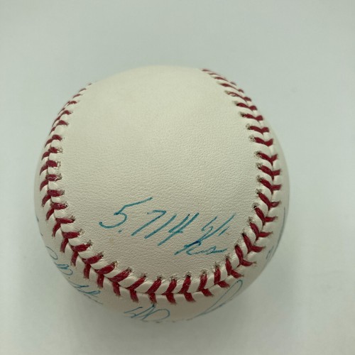 Beautiful Nolan Ryan Signed Heavily Inscribed Career STAT Baseball JSA COA - Picture 9 of 11