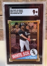 2020 Topps 1985 Chrome Promo SSP Gold Refractor /50 Eloy Jimenez #10 SGC 9