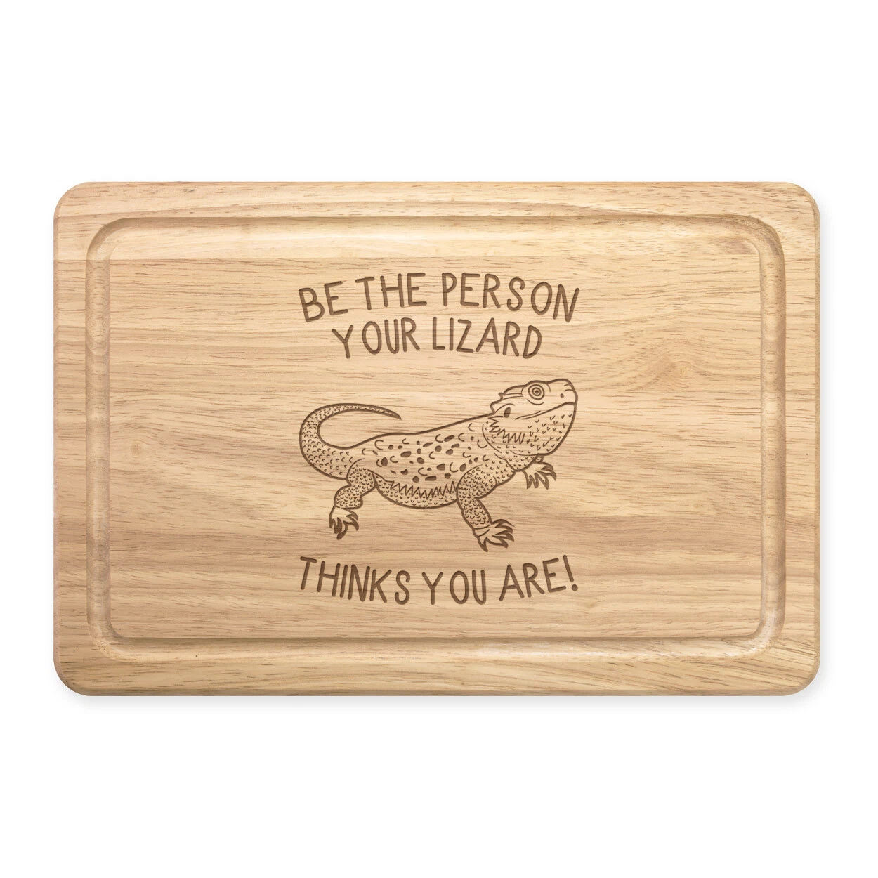 Be The Person Your Lizard Thinks You Are Rectangular Chopping Board Crazy Lady