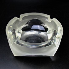 Rosenthal Glas Ascher / Aschenbecher satiniert Vintage Glass Ashtray Satin Cool