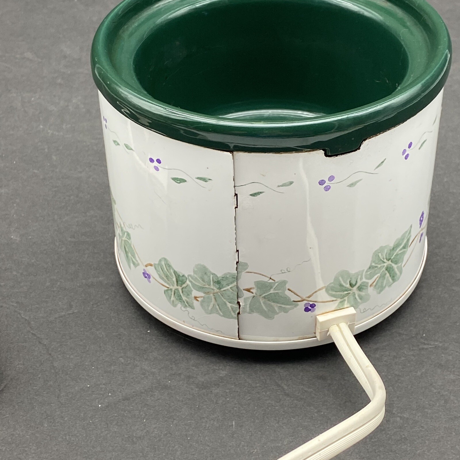 Rival Electric Potpourri Simmering Crock 3206 Vine pattern Vintage USA