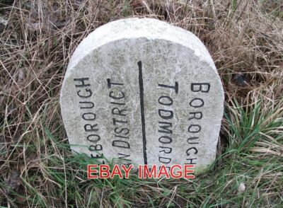 FOTO GRENZSTEIN AN TODMORDEN STRASSE MARKIERT DIE TEILUNG DES ALTEN LITTLEBORO