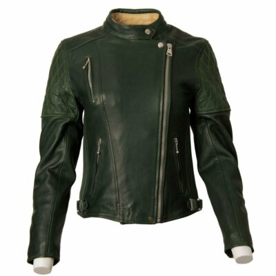 Goldtop Womens Bobber Leather Motorcycle Jacket CE AAA