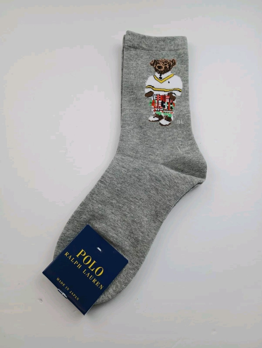 Polo Ralph Lauren Organic Cotton Blend Bear Socks Japan Size S (5
