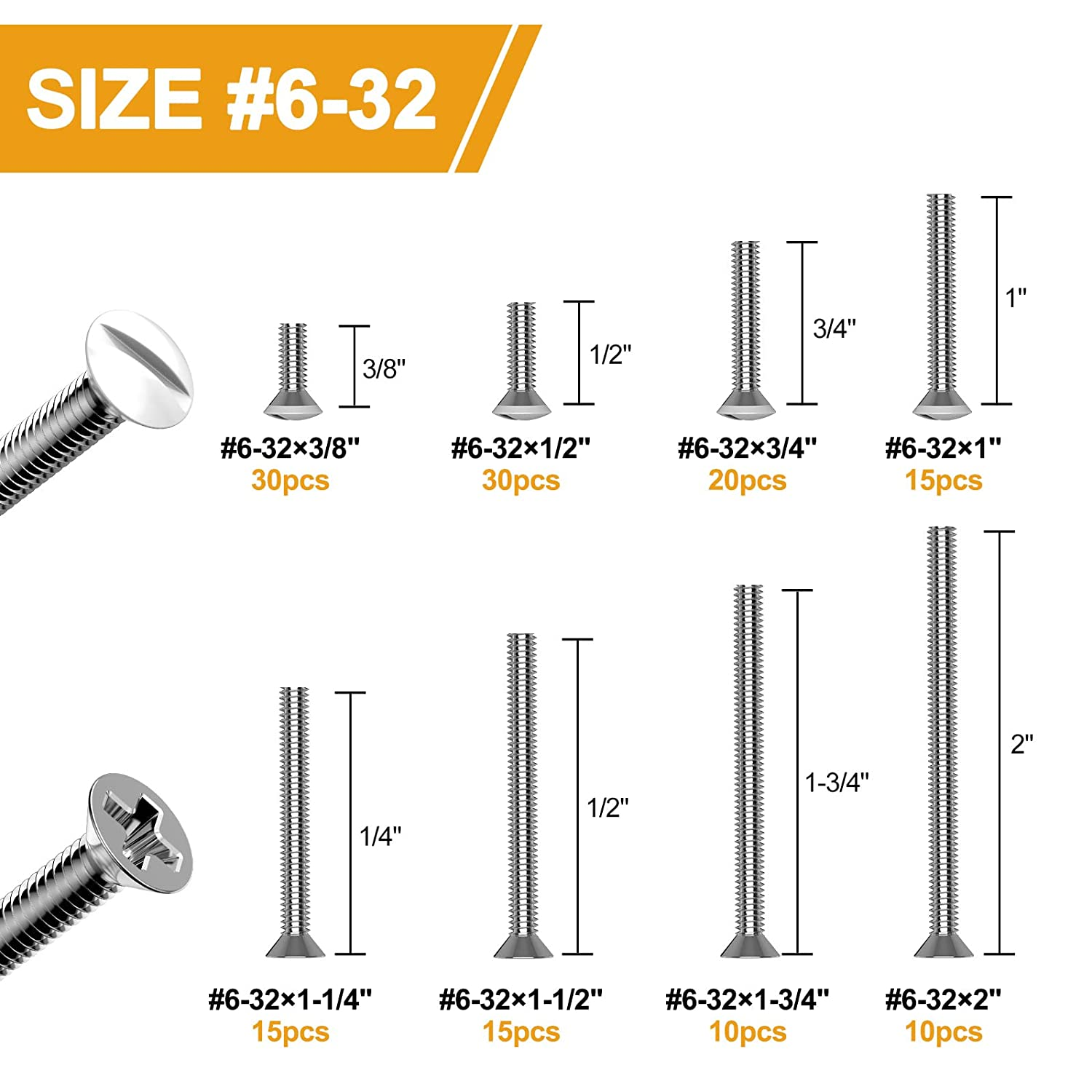 145PCS Extra Long Outlet Screws Long Electrical Outlet Screws Wall