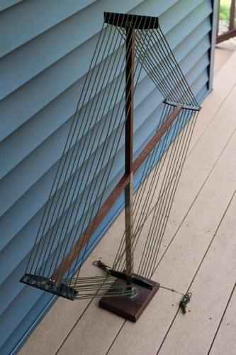 VINTAGE OLD 1920s MATHIESEN ANTIQUE WOOD FOLDING & ROTATING RADIO LOOP ...