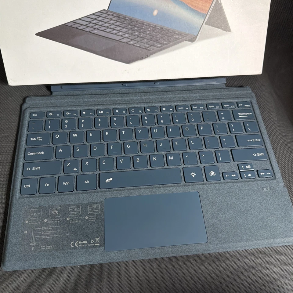 Ultra-thin Keyboard for Microsoft Surface Pro 7+/7/6/5/ 4/ 3 Cobalt w/Backlight - Image 4 of 4