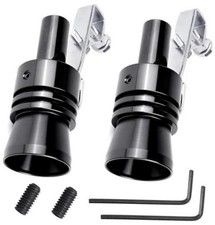 Car Turbo Whistle,2PCS Aluminum Alloy Universal Turbo Sound Exhaust 2pcs Black