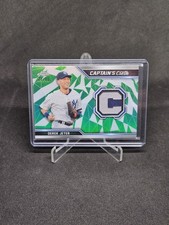 Derek Jeter 2021 Topps Chrome Captain's Cloth Relic #CCR-DJ Green /99 Yankees