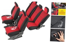 Neoprene Seat Covers for F-150 2015 F150 15-25 /F250/F350 17-25 Black Red