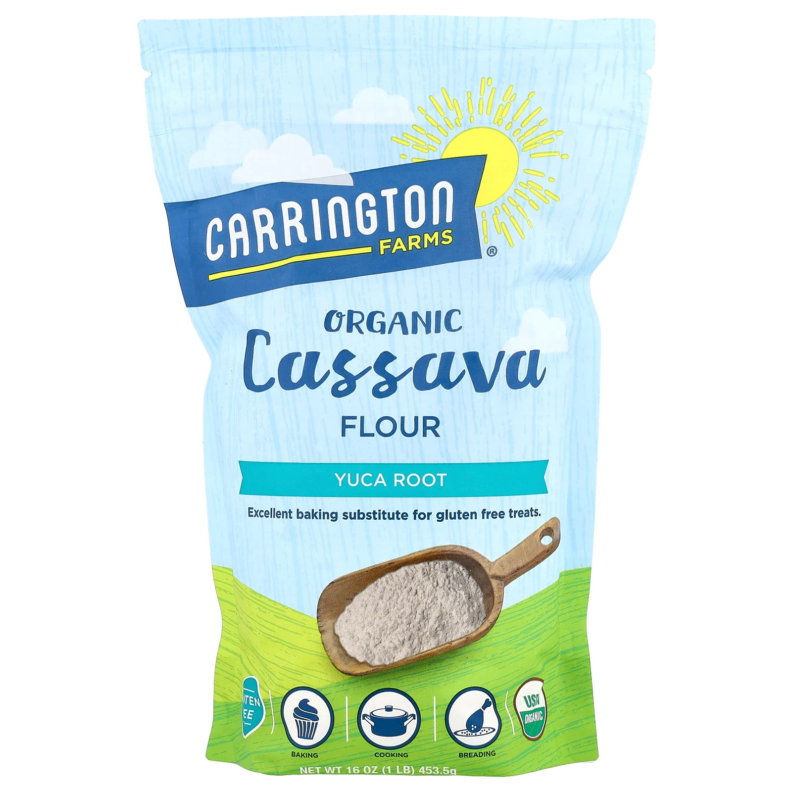 Органическая мука из маниоки, корень Юки, 16 унций (453,5 г)