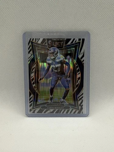 Panini 2024 Select Football Tariq Woolen Zebra Prizm Concourse #95 Seahawks