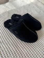 UGG Scuffette II UGGplush Black Suede Slippers Women s Size 36 NWOB