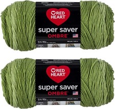 Red Heart Garn, Acryl, Green Apple Ombre, 2er Pack Ombre 