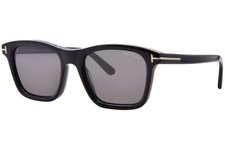 Tom Ford FT1179 01D Sunglasses Men's Black/Polarized Smoke Square Shape 54mm