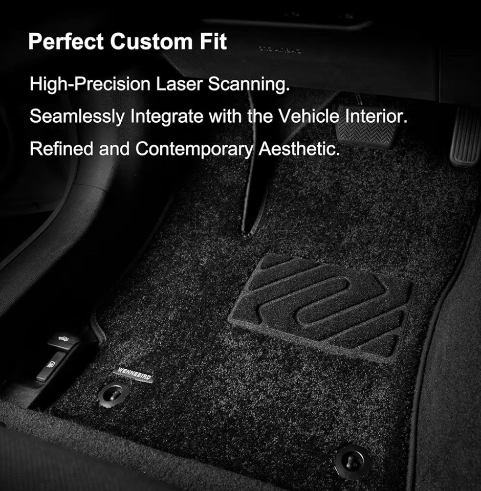 Alfombrillas delanteras Wennebird 2 piezas para Lexus GX460 2014-2023 - alfombra negra Foto 3 de 4