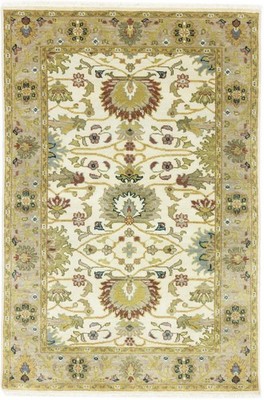 4X6 ft Hand-Knotted Peshawar Osh Chobi Floral Rug Oriental Foyer Decor Carpet