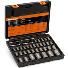 THINKWORK W6105 38 Pcs Bolt Extractor Kit 1/4" 3/8" 1/2" Drive Impact