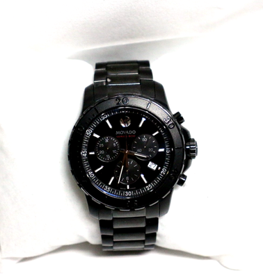 Men's Movado 2600119 SERIES 800 Black Chronograph Watch 13313576