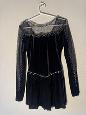 Ladies Black Figure Skating Dress Sz AS