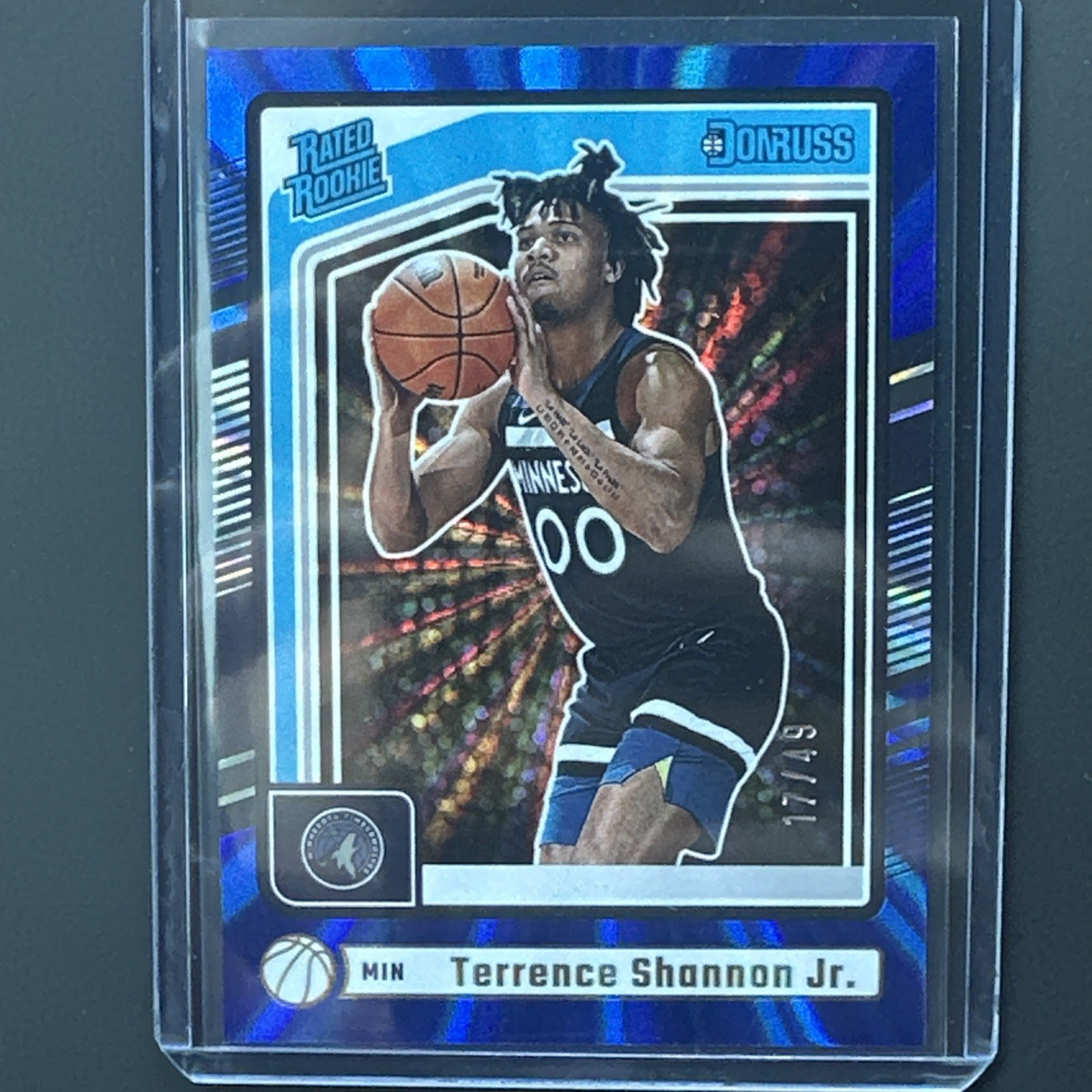 2024-25 Donruss Blue Holo Laser #226 Terrence Shannon Jr. Rated Rookie 17/49