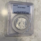 1937 D WALKING LIBERTY HALF DOLLAR PCGS MS64 EXCELLENT FROSTY WHITE SATIN LUSTER