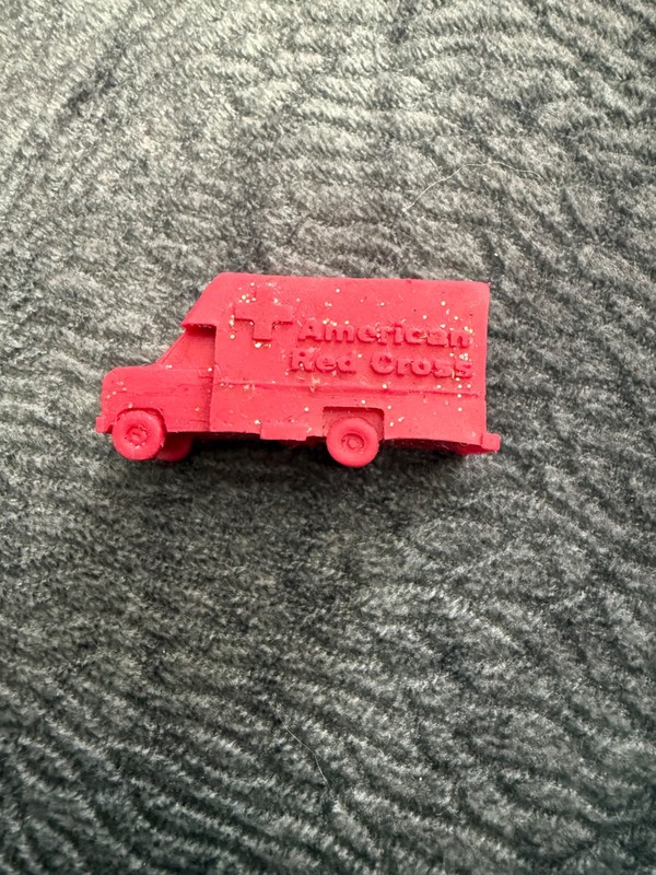Red American Red Cross Safety Mobile Eraser Vehicle Figure