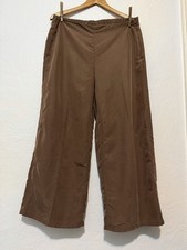 J Jill Brown Wide Leg Cropped Medium Minimalist Soft Luxury Casual