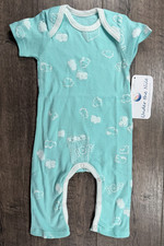 Baby Girl Boy Clothes New Under The Nile Organic 0-3 Month Blue Popcorn Outfit