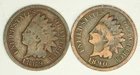 1889, 1890 Indian Head Cent Penny - 2 coin lot
