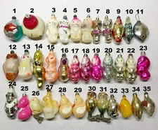 Vintage glass Christmas tree Ornament Animals decoration soviet USSR   698