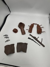Vintage Marx Johnny West Geronimo Western Accessory Lot Headdress Guns Chaps