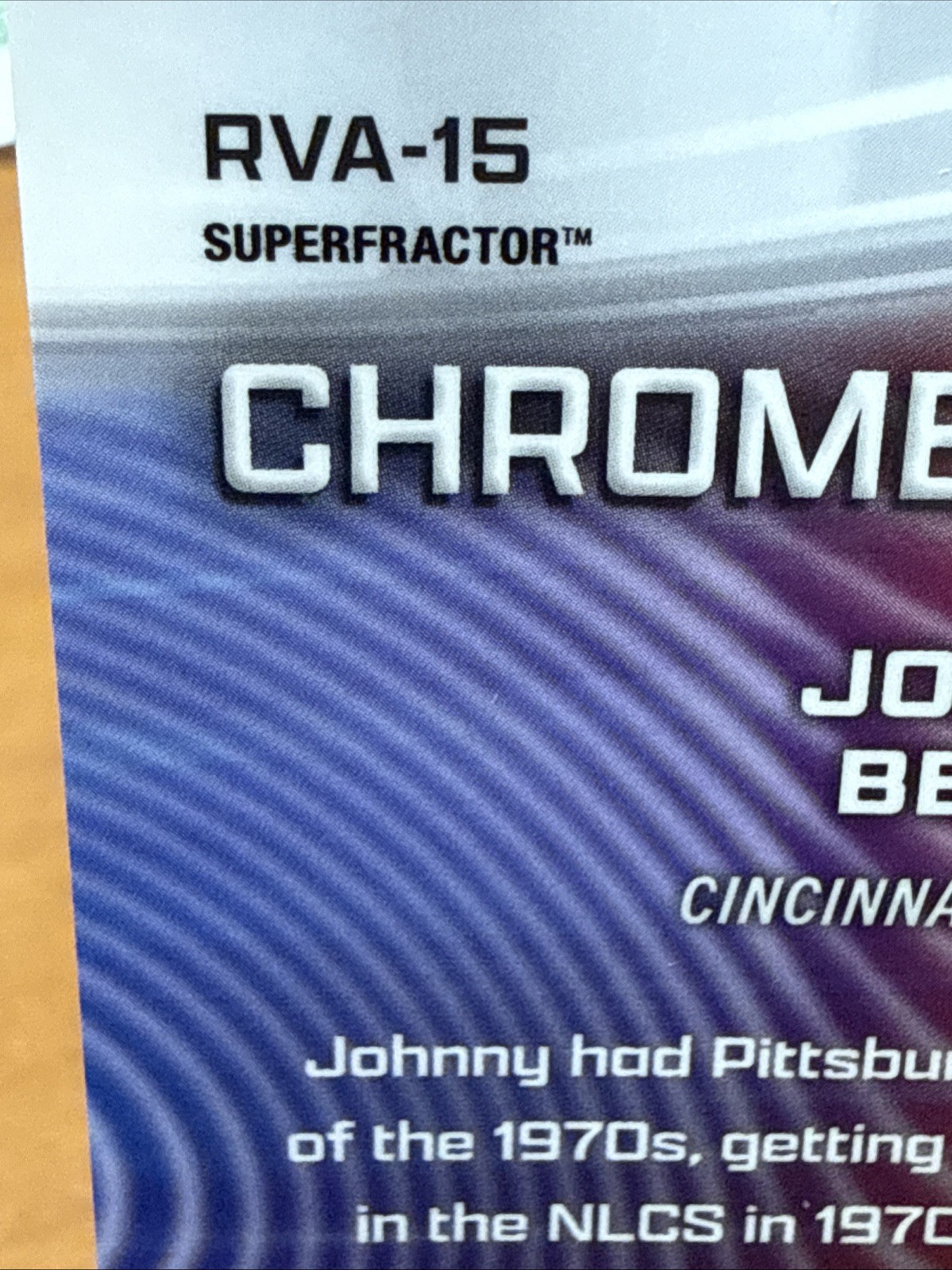 2026 TOPPS Chrome Johnny Bench 1/1 Superfractor 🔥 Chrome Rivals Away view 8