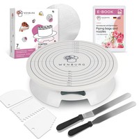 Wenburg Tortenplatte Drehbar Set Spritzbeutel TortenstäNder Streichpalette