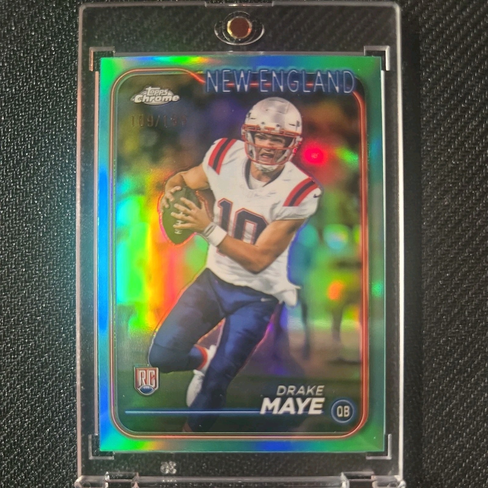 2024 Topps Chrome - Rookie Drake Maye #203 Aqua Refractor /199 Patriots RC