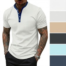 Men's Polo Shirt Casual Short Sleeve Golf Shirt Summer Vacation Beach Shirts