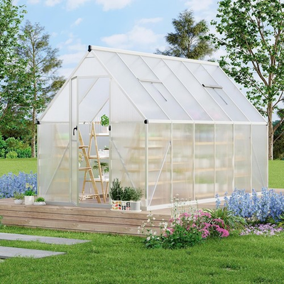 #ad #ad Polycarbonate Greenhouse for Outdoors Large Walk In Greenhouse with Roof Vent $195.25