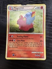 Pokémon TCG Munched Magcargo Undaunted 6/90 Holo Rare Card Bad Condition