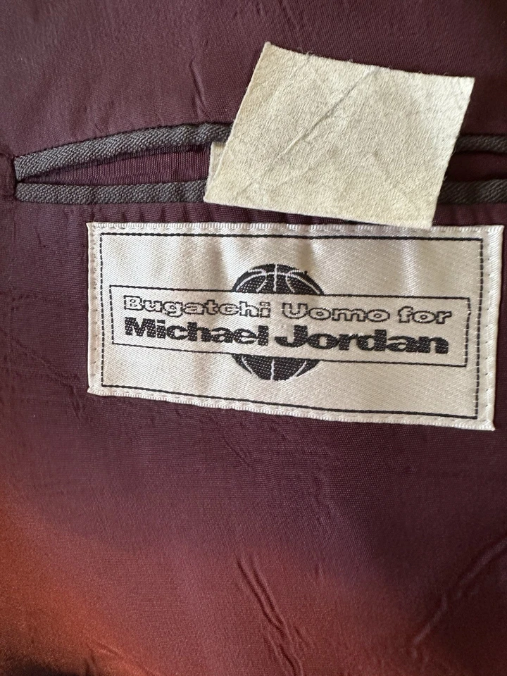 Vintage 1991 Bugatchi Uomo For Michael Jordan Men’s Suit Jacket 44R - Image 4 of 4