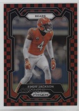 2023 Panini Prizm Black & Red Checker Prizm Eddie Jackson #52 03xg