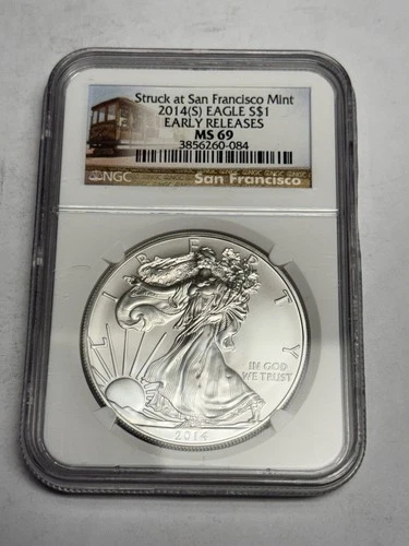 2014(S) NGC MS69 Early Releases American Silver Eagle Dollar, $1 U.S. ASE 1 oz